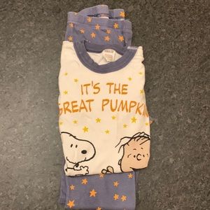 Hanna Andersson Peanuts Great Pumpkin PJ Set Size 12